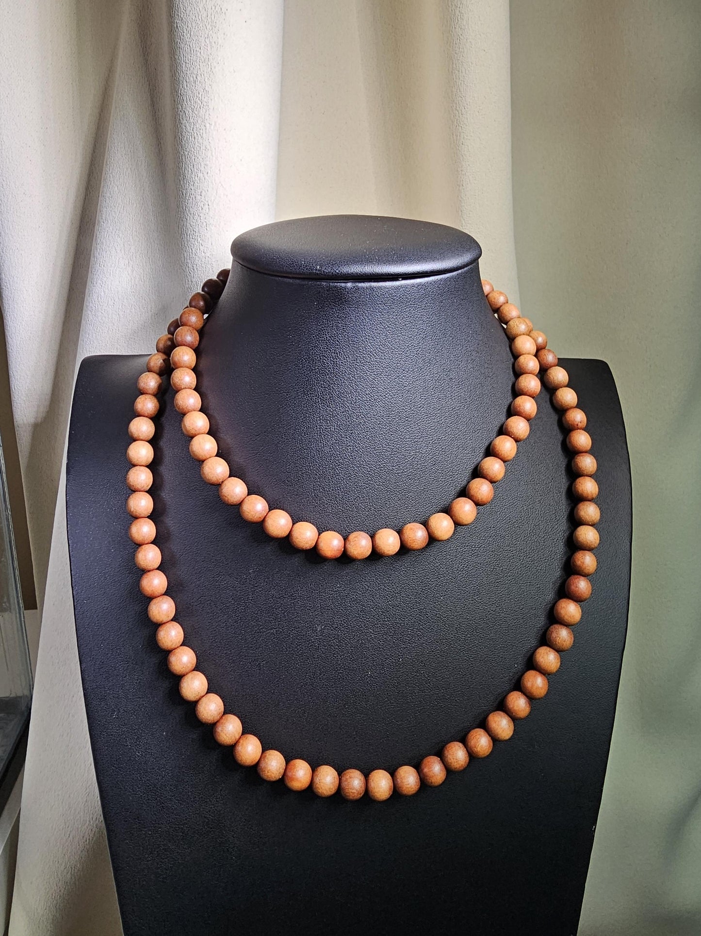 Sandalwood Necklace, Buddhist Bead, Fashion Accessories, Amora Wood