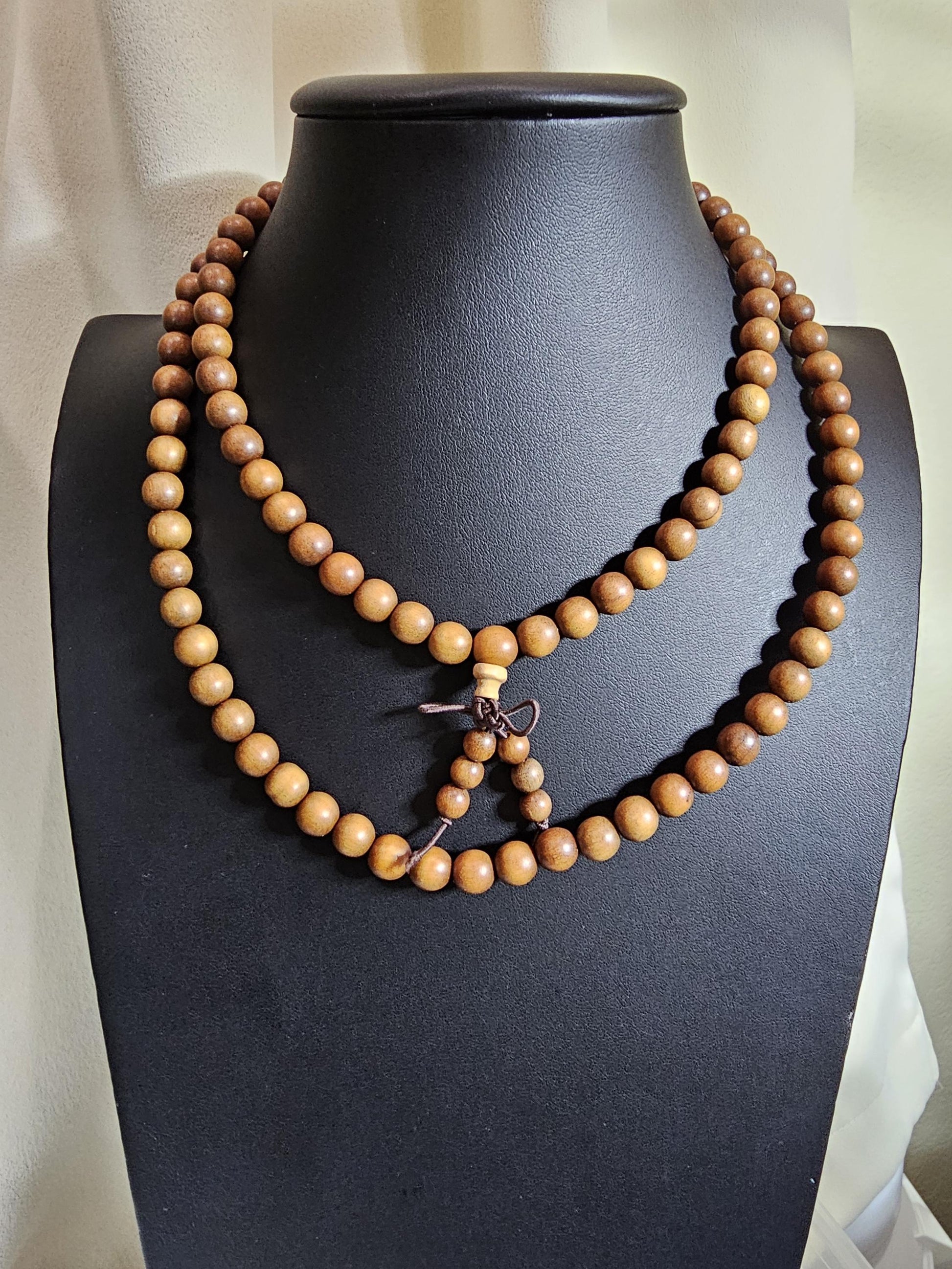 Sandalwood Necklace, Buddhist Bead, Fashion Accessories, Amora Wood